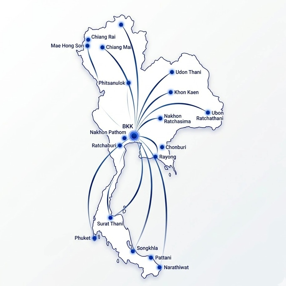 แผนที่เครือข่ายพาร์ทเนอร์ทั่วประเทศไทย